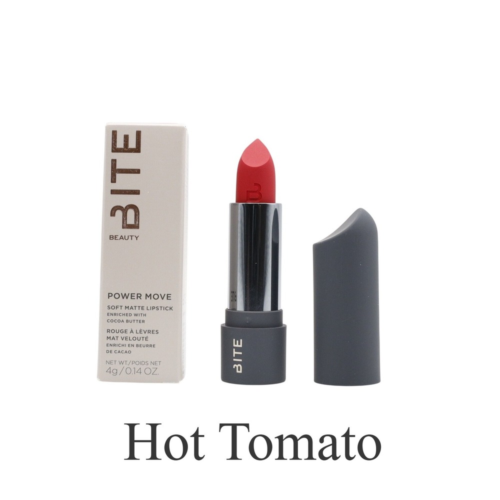 Bite Beauty - Power Move Soft Matte Lipstick -‎ Hot Tomato - 0.14 oz.
